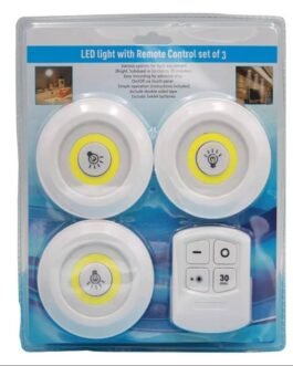 مجموعة 3 مصابيح LEDمع جهاز تحكم عن بعد