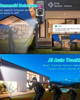 كاميرا مراقبة wifi بـ 2 عدسات دقه عاليه 4k