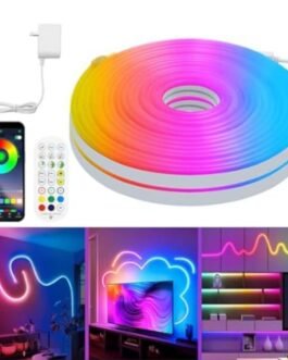 شريط إضاءة نيون LED ذكي RGB متعدد الألوان ✨