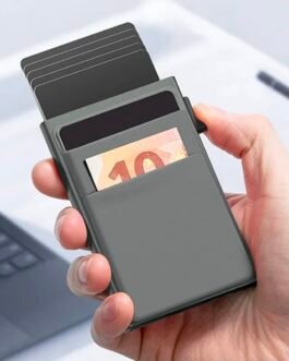 💳 محفظة البطاقات العصرية مع جيب خارجي