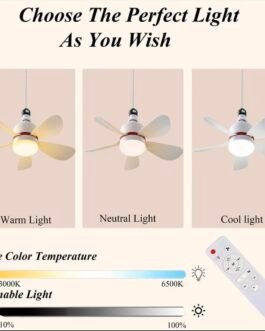 ✨ مروحة سقف ذكية مع إضاءة LED
