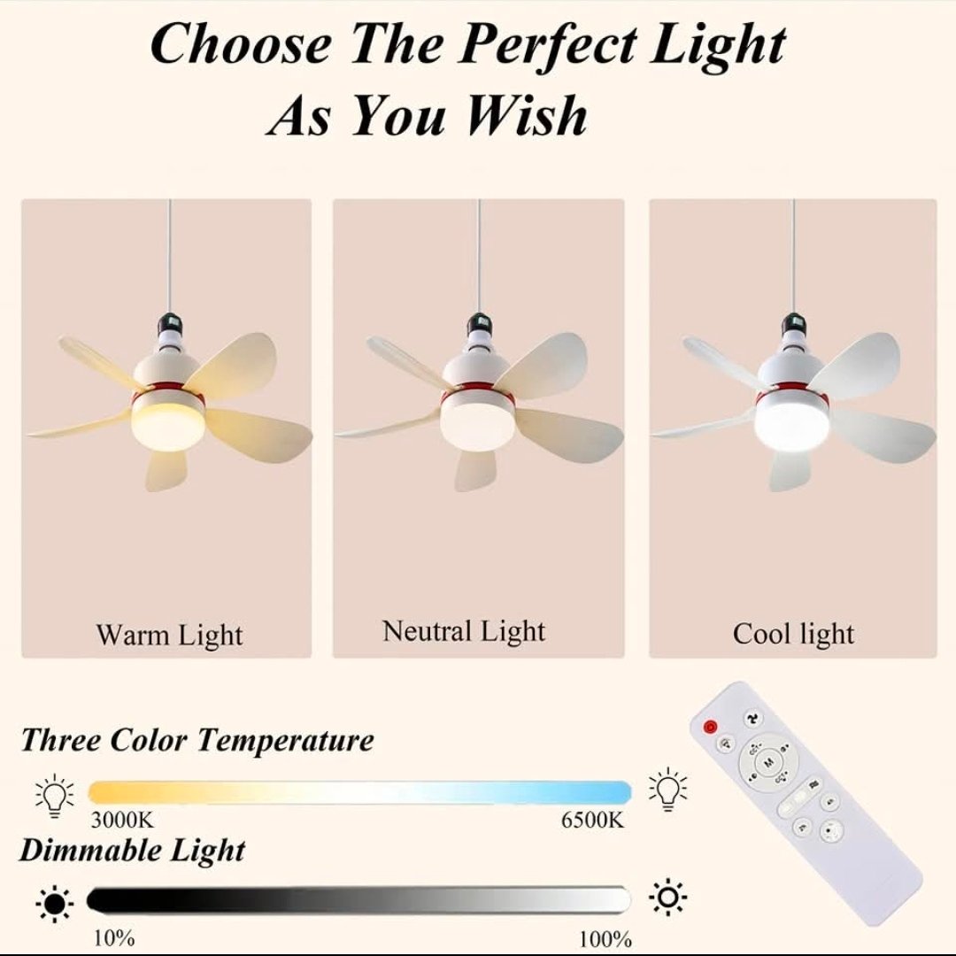 ✨ مروحة سقف ذكية مع إضاءة LED - الصورة 2