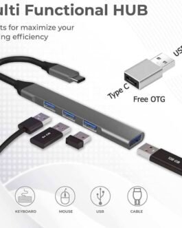 هاب USB متعدد الوظائف 4 منافذ – Type-C OTG